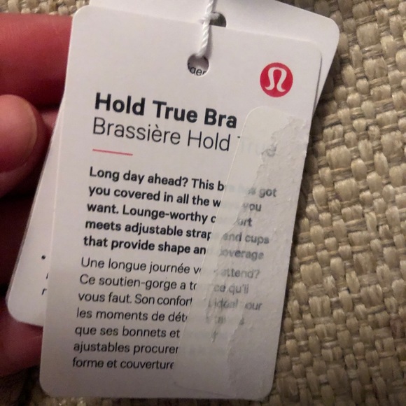 NWT Lululemon Hold True Bra - Soft Sand - Picture 5 of 6